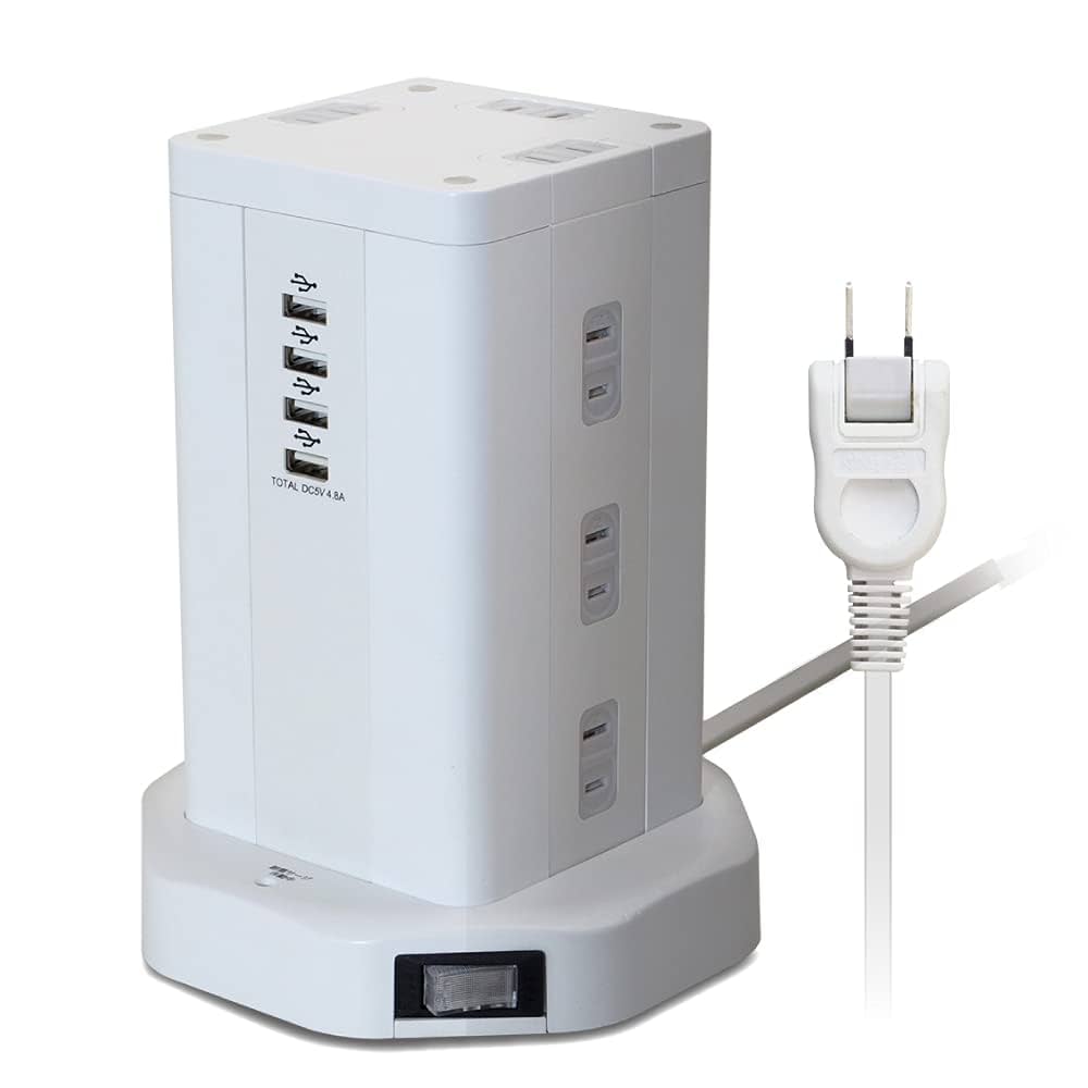 タワー型USB充電器 Amazon.co.jp: STYLED タワー型 電源タップ 延長コード